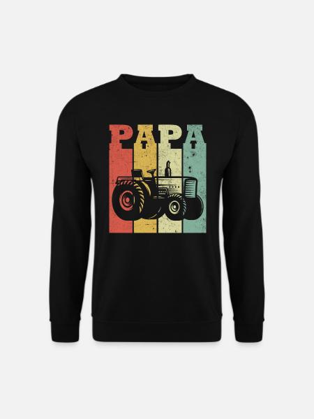 Vater Traktor Landwirt - Unisex Pullover - Schwarz