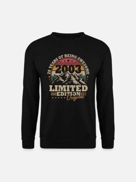 Jahrgang 2003 20. verjaardagsgift mannen vrouwen - Unisex Pullover - Schwarz
