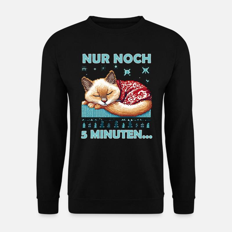 Ugly Christmas Katze Spruch - Unisex Pullover - Schwarz