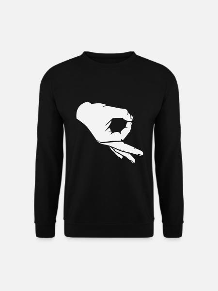 Loch Spiel Geschenk Reingeguckt Kreisspiel Finger - Unisex Pullover - Schwarz