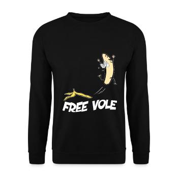 Banane Nue Free Vole - Sweat-shirt Unisexe - noir - Devant - Alina (178cm) & Michal (187cm)