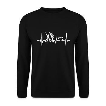 Coiffeur coiffeur coiffeur peigne ciseaux coiffeur - Sweat-shirt Unisexe - noir - Devant - Alina (178cm) & Michal (187cm)