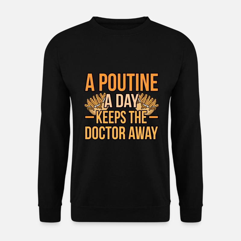 Poutine Kanadisches Fastfood - Unisex Pullover - Schwarz