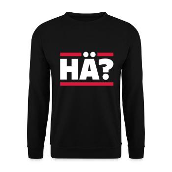 HÄ? - Unisex Pullover - Schwarz - Vorne - Alina (178cm) & Michal (187cm)