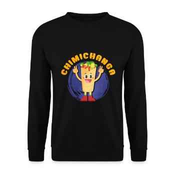 Chimichangas Chimichanga Burrito Mexikanisches Ess - Unisex Pullover - Schwarz - Vorne - Alina (178cm) & Michal (187cm)