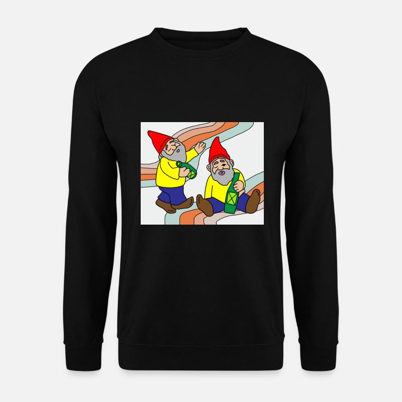 Lustiger Zwerg Gartenzwerg - Unisex Pullover - Schwarz