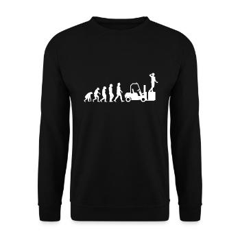 Forklift Driver Forklift Driver Forklift Location - Unisex Sweatshirt - black - Front - Alina (178cm) & Michal (187cm)