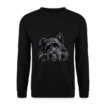 Bouvier Des Flandres - Sweat-shirt Unisexe - noir - Devant - Alina (178cm) & Michal (187cm)