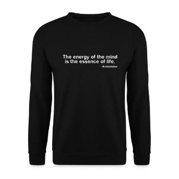 Citation Cadeau T-shirt Aristotle Energy Thinker - Sweat-shirt Unisexe - noir - Devant - Alina (178cm) & Michal (187cm)