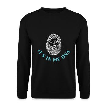 Mountainbike : its in my DNA - Unisex Pullover - Schwarz - Vorne - Alina (178cm) & Michal (187cm)