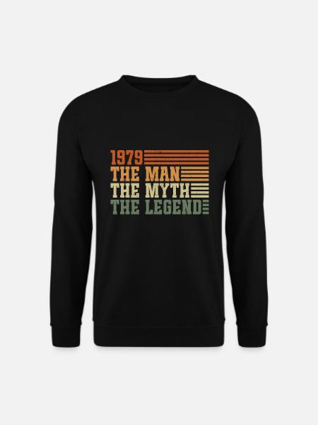 1979 Jahrgang Mann Mythos Legende Geburtstag - Unisex Pullover - Schwarz
