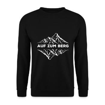 Auf zum Berg - Unisex Pullover - Schwarz - Vorne - Alina (178cm) & Michal (187cm)