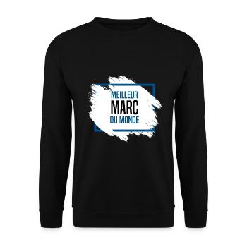 Marc - Sweat-shirt Unisexe - noir - Devant - Alina (178cm) & Michal (187cm)