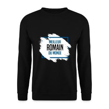 Romain - Sweat-shirt Unisexe - noir - Devant - Alina (178cm) & Michal (187cm)
