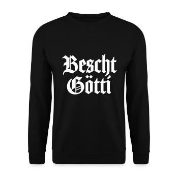 Bescht Götti Patenonkel Schweiz Taufgötti Pate - Unisex Pullover - Schwarz - Vorne - Alina (178cm) & Michal (187cm)