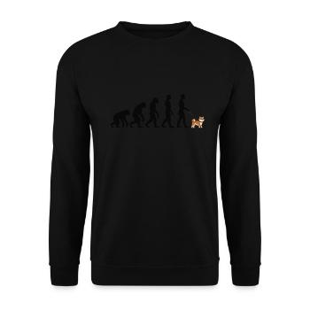 Shiba Inu - Unisex Sweatshirt - black - Front - Alina (178cm) & Michal (187cm)