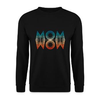 MOM WOW Mirror - Unisex Pullover - Schwarz - Vorne - Alina (178cm) & Michal (187cm)