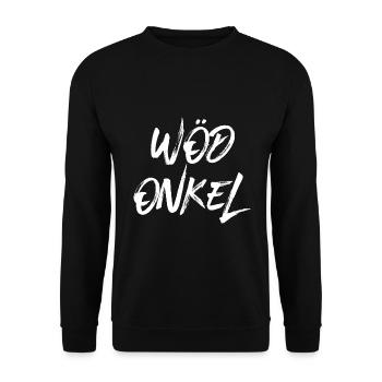 Wöd Onkel Patenonkel Österreich Taufpate - Unisex Pullover - Schwarz - Vorne - Alina (178cm) & Michal (187cm)