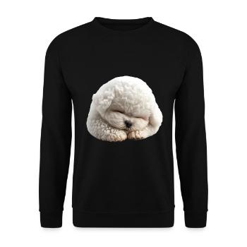 Bichon frisé - Sweat-shirt Unisexe - noir - Devant - Alina (178cm) & Michal (187cm)