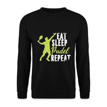 Padel Padelspieler Padeltennis Paddle Spanien - Unisex Pullover - Schwarz - Vorne - Alina (178cm) & Michal (187cm)