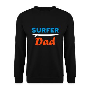 Surfer dad (Surfbrett) - Unisex Pullover - Schwarz - Vorne - Alina (178cm) & Michal (187cm)