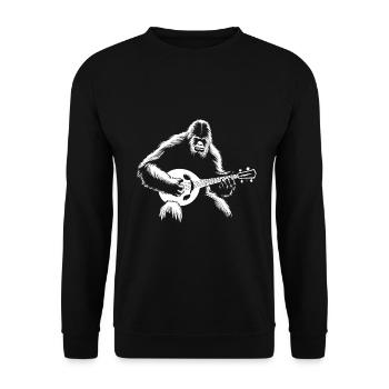 Fox jouant de la guitare cadeau - Sweat-shirt Unisexe - noir - Devant - Alina (178cm) & Michal (187cm)