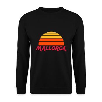 Mallorca (geteilte Halbsonne) - Unisex Pullover - Schwarz - Vorne - Alina (178cm) & Michal (187cm)