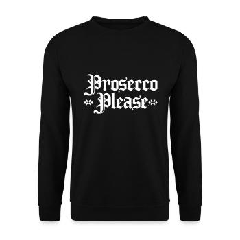 PROSECCO PLEASE - Unisex Sweatshirt - black - Front - Alina (178cm) & Michal (187cm)