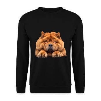 Chow Chow - Unisex Pullover - Schwarz - Vorne - Alina (178cm) & Michal (187cm)