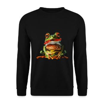 Frog - Unisex Sweatshirt - black - Front - Alina (178cm) & Michal (187cm)