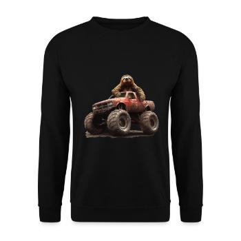 Faultier - Unisex Pullover - Schwarz - Vorne - Alina (178cm) & Michal (187cm)