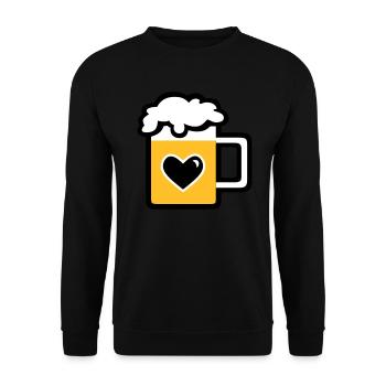 Mass Bier - Unisex Pullover - Schwarz - Vorne - Alina (178cm) & Michal (187cm)