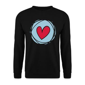 Heart Love Valentines Day Carnival Carnival Marriage - Unisex Sweatshirt - black - Front - Alina (178cm) & Michal (187cm)