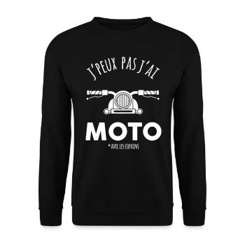 I can not I motorcycle - Unisex Sweatshirt - black - Front - Alina (178cm) & Michal (187cm)