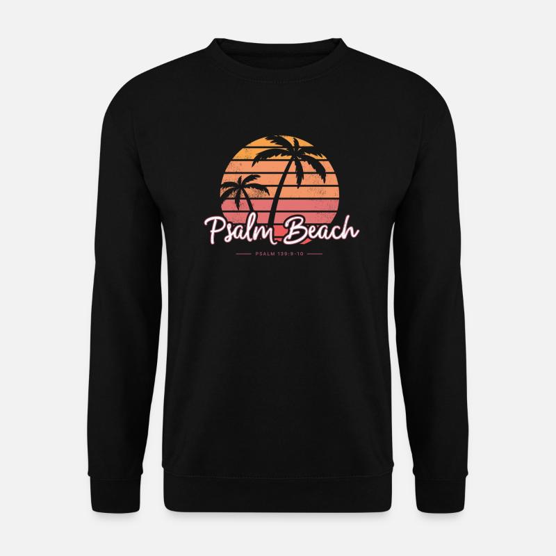 Psalm Beach (1) - Summer badge Psalm 139 - Unisex Pullover - Schwarz