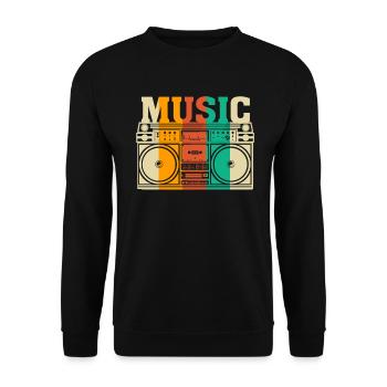 Music - Unisex Sweatshirt - black - Front - Alina (178cm) & Michal (187cm)