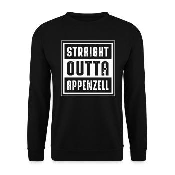 STRAIGHT OUTTA APPENZELL - Unisex Pullover - Schwarz - Vorne - Alina (178cm) & Michal (187cm)