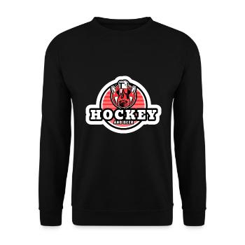 T-shirt avec hockey et bière Dum Ich Here Hockey sur glace - Sweat-shirt Unisexe - noir - Devant - Alina (178cm) & Michal (187cm)
