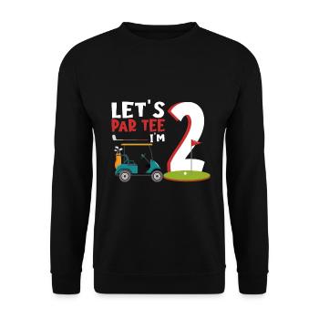 Geschenk für Minigolfspieler - Unisex Pullover - Schwarz - Vorne - Alina (178cm) & Michal (187cm)
