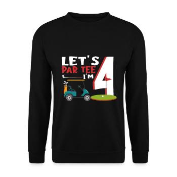 Geschenk für Minigolfspieler - Unisex Pullover - Schwarz - Vorne - Alina (178cm) & Michal (187cm)