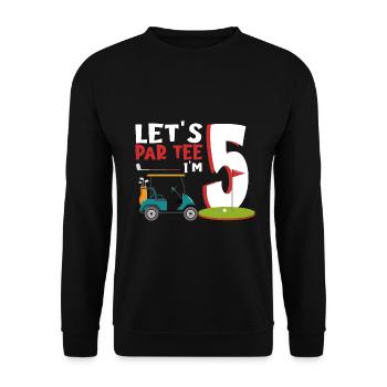 Geschenk für Minigolfspieler - Unisex Pullover - Schwarz - Vorne - Alina (178cm) & Michal (187cm)