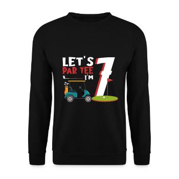 Geschenk für Minigolfspieler - Unisex Pullover - Schwarz - Vorne - Alina (178cm) & Michal (187cm)