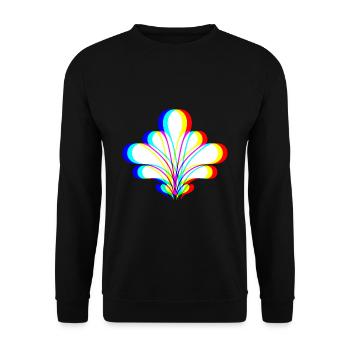 EDM - Fleur - Glitch Rave Style - Sweat-shirt Unisexe - noir - Devant - Alina (178cm) & Michal (187cm)