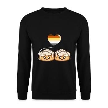 Cinnamon Roll Couple Gay Bear Pride - Unisex Sweatshirt - black - Front - Alina (178cm) & Michal (187cm)