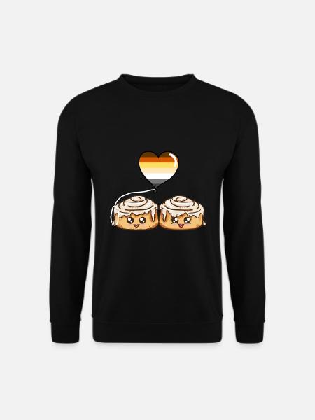 Cinnamon Roll Paar Gay Bear Pride - Unisex Pullover - Schwarz