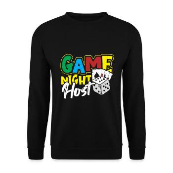 Board Games Game Board Gift - Unisex Sweatshirt - black - Front - Alina (178cm) & Michal (187cm)