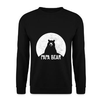 Papa ours fier papa fier papa - Sweat-shirt Unisexe - noir - Devant - Alina (178cm) & Michal (187cm)