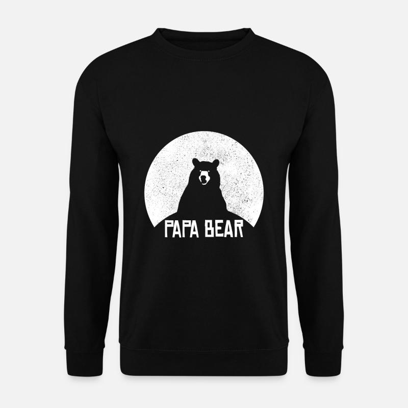 Papa Bear proud Daddy stolzer Vater - Unisex Pullover - Schwarz