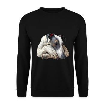 Whippet - Unisex Sweatshirt - black - Front - Alina (178cm) & Michal (187cm)