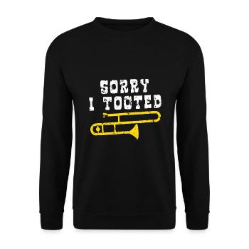 Tooted Trombone - Unisex Sweatshirt - black - Front - Alina (178cm) & Michal (187cm)